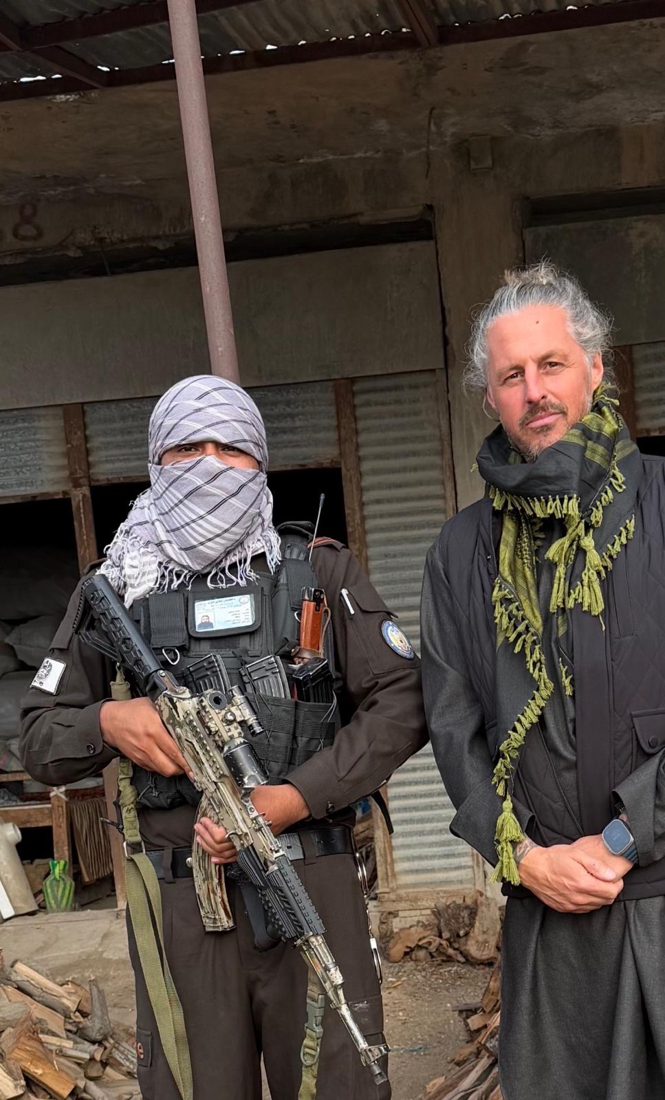 Ryan Bridge during a visit to Afghanistan.